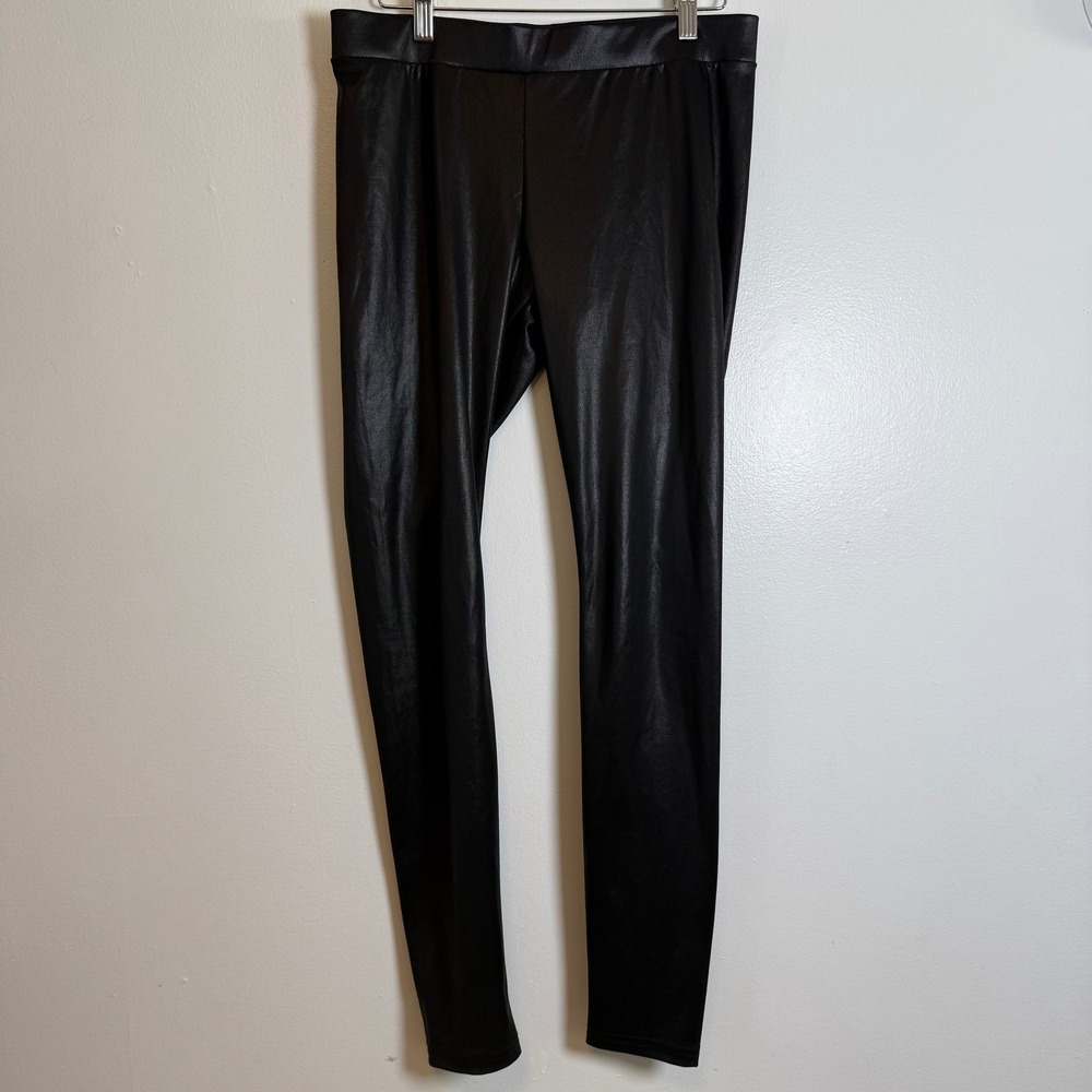 Juicy Couture Black Faux Leather Leggings Pants Women's Medium